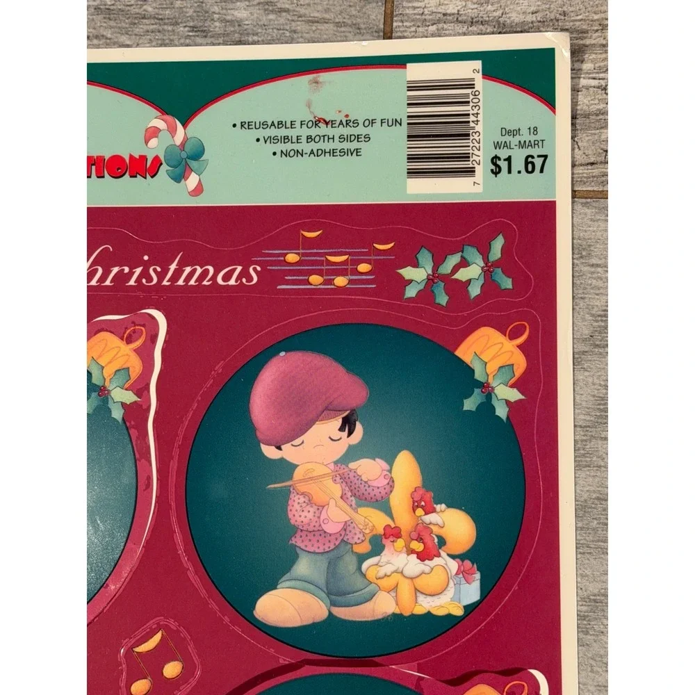Precious Moments Window Decorations 12 Days Christmas Classic Clings Vintage 90s